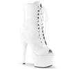 Pleaser - ADORE1021 Bottes de plateforme, Pole dance chaussures - Chaussures de pole dance - Blanc Product image